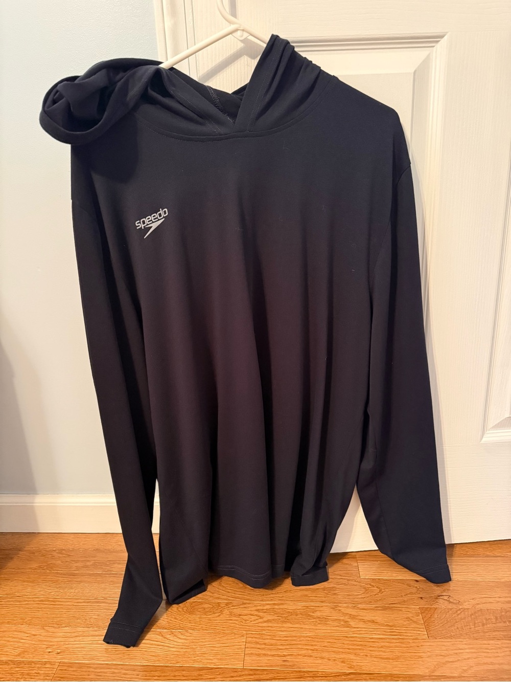 Speedo Men’s Black Hooded Long-Sleeve Shirt